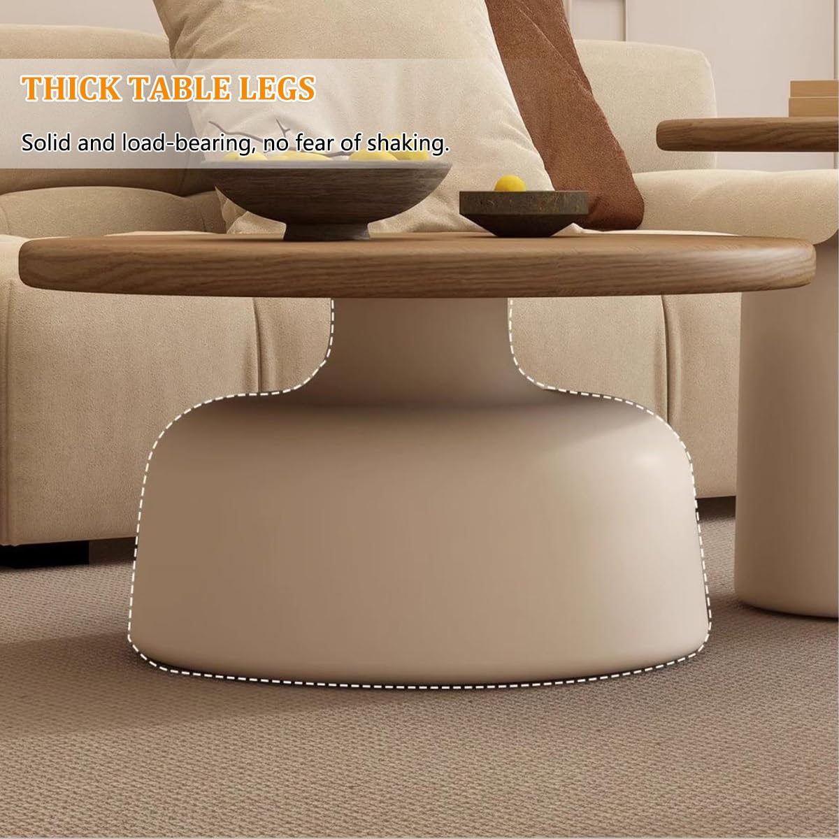 Amazon.co.jp: ラウンドコーヒーテーブル、円形おしゃれ コーヒー